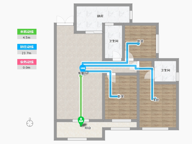 四川省-宜宾市-大院-85.00-户型库-动静线