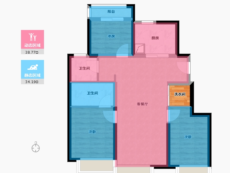 北京-北京市-乐之筑-79.00-户型库-动静分区