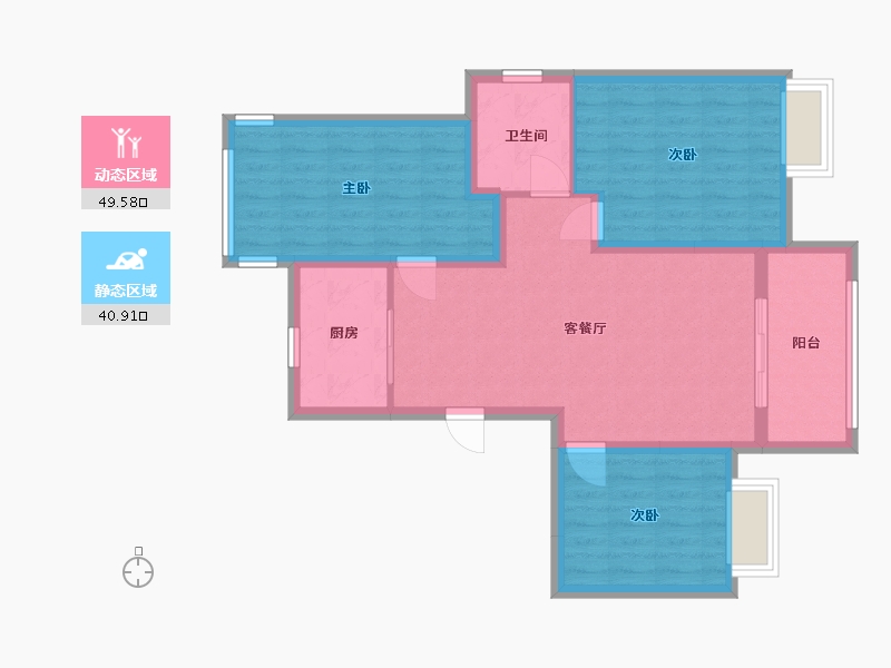 安徽省-合肥市-新城北宸紫郡-81.00-户型库-动静分区