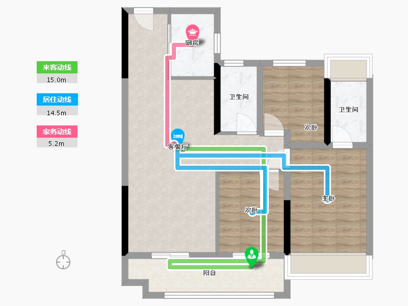 安徽省-滁州市-华侨城欢乐明湖-95.00-户型库-动静线