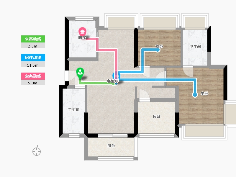 广东省-佛山市- 爱情力高-69.00-户型库-动静线