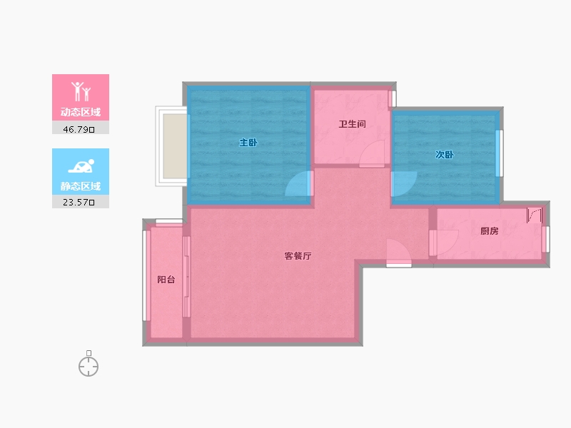 天津-天津市-碧桂园云湖-67.00-户型库-动静分区