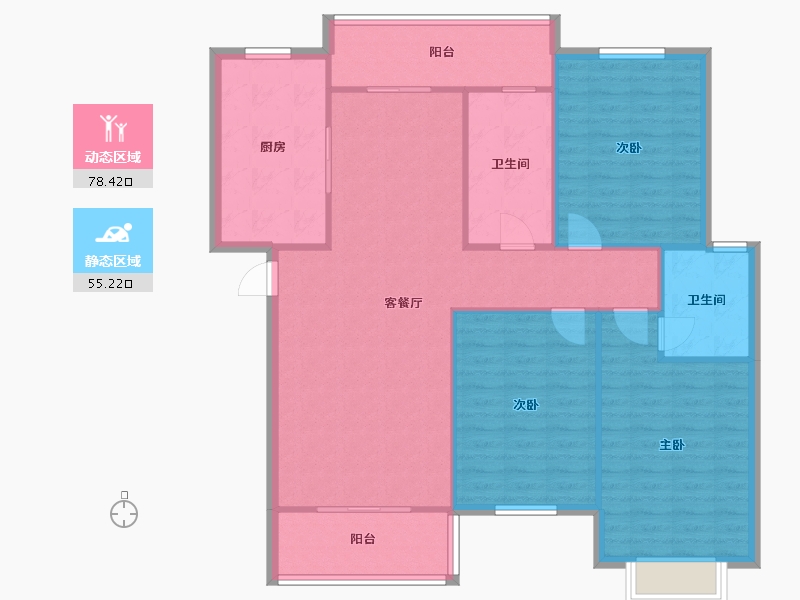 河南省-郑州市-沁园馨城-140.00-户型库-动静分区