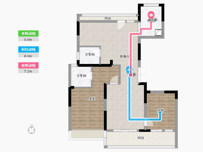 浙江省-嘉兴市-苏嘉明镜苑-100.00-户型库-动静线