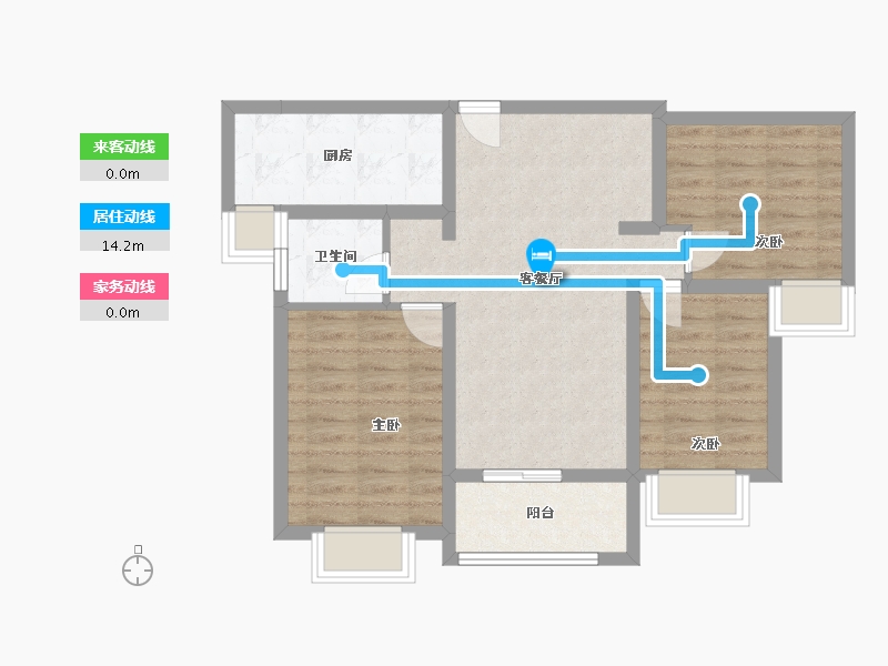 陕西省-西安市-中南青樾-78.00-户型库-动静线