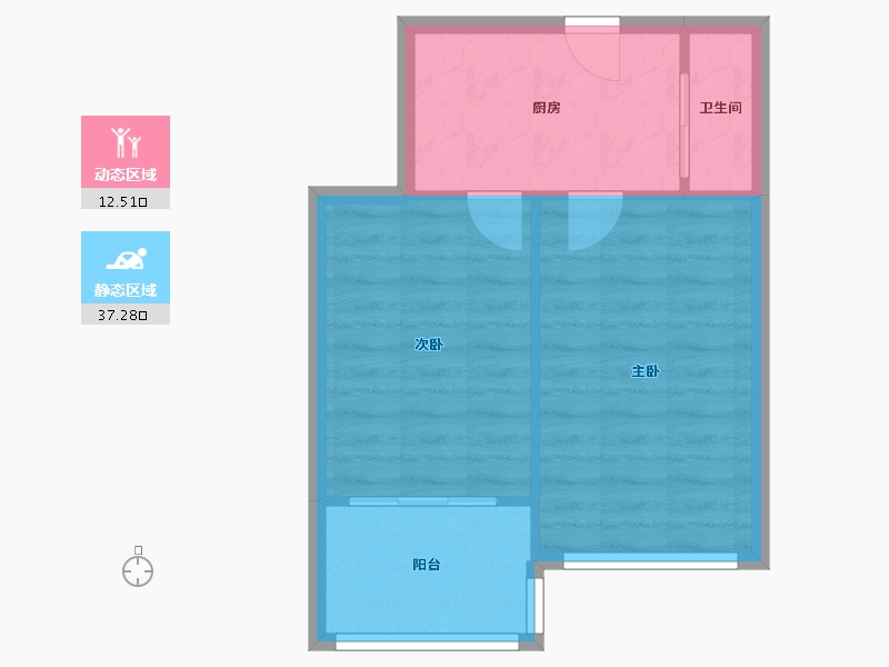 上海-上海市-泾西一村-50.00-户型库-动静分区