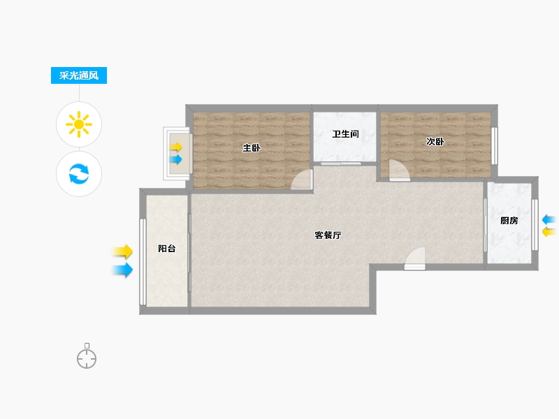 辽宁省-大连市-盛世闲庭静庭园-85.00-户型库-采光通风