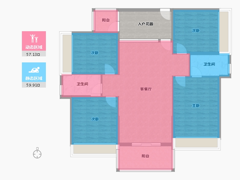 广东省-阳江市-泓景苑-109.40-户型库-动静分区