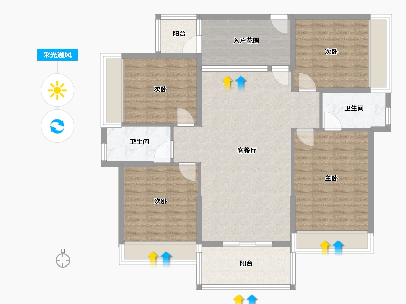 广东省-阳江市-泓景苑-109.40-户型库-采光通风