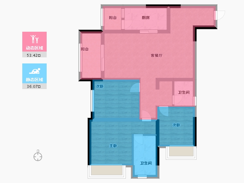 重庆-重庆市-金科世界城-78.41-户型库-动静分区