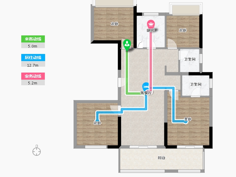 安徽省-阜阳市-华润阜阳中心-101.00-户型库-动静线