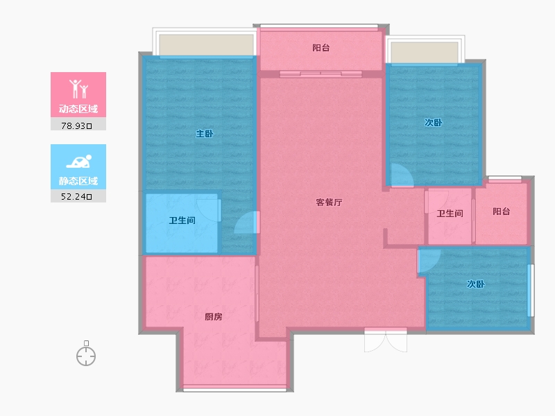 浙江省-丽水市-东春苑-120.00-户型库-动静分区