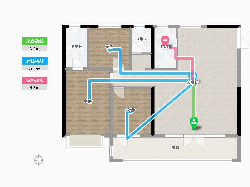 河北省-邢台市-美的公园天下-110.00-户型库-动静线