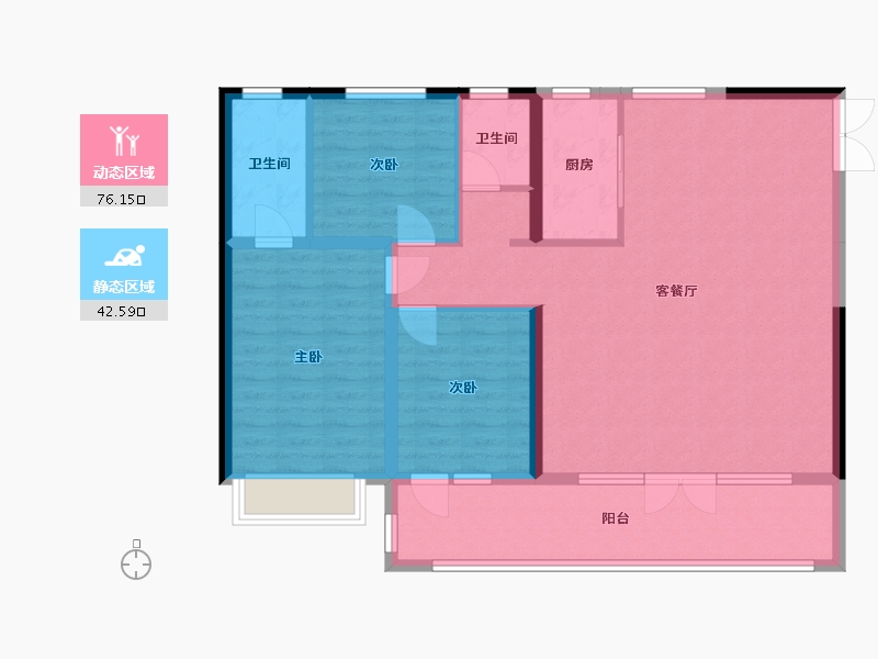 河北省-邢台市-美的公园天下-110.00-户型库-动静分区