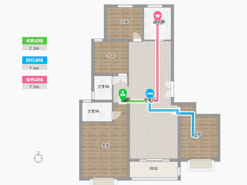 江苏省-连云港市-金鹰秋枫苑-117.00-户型库-动静线