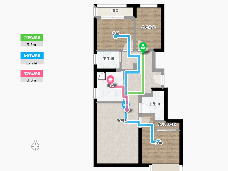 北京-北京市-乐之筑-68.00-户型库-动静线