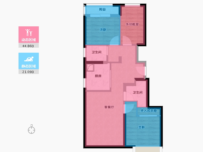 北京-北京市-乐之筑-68.00-户型库-动静分区