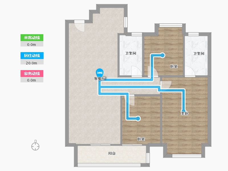 江西省-赣州市-龙湖佳兴紫云台-89.00-户型库-动静线