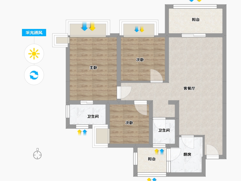 四川省-南充市-万卷山河-89.00-户型库-采光通风