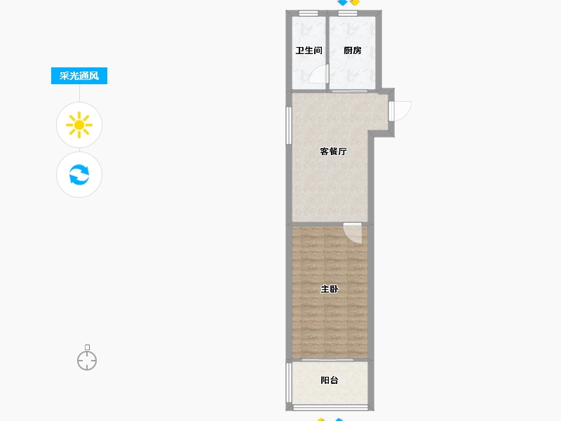 上海-上海市-江桥二村居住小区-53.00-户型库-采光通风