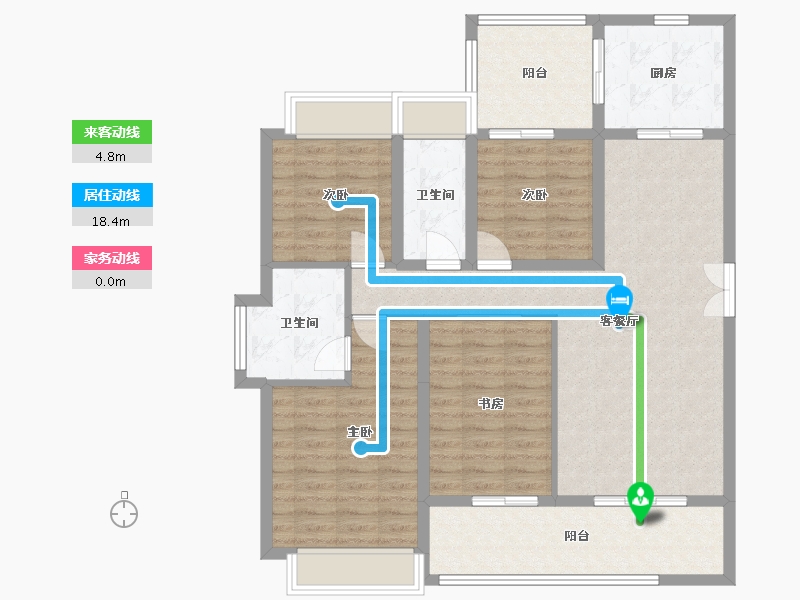 广东省-珠海市-凤凰公馆-125.00-户型库-动静线