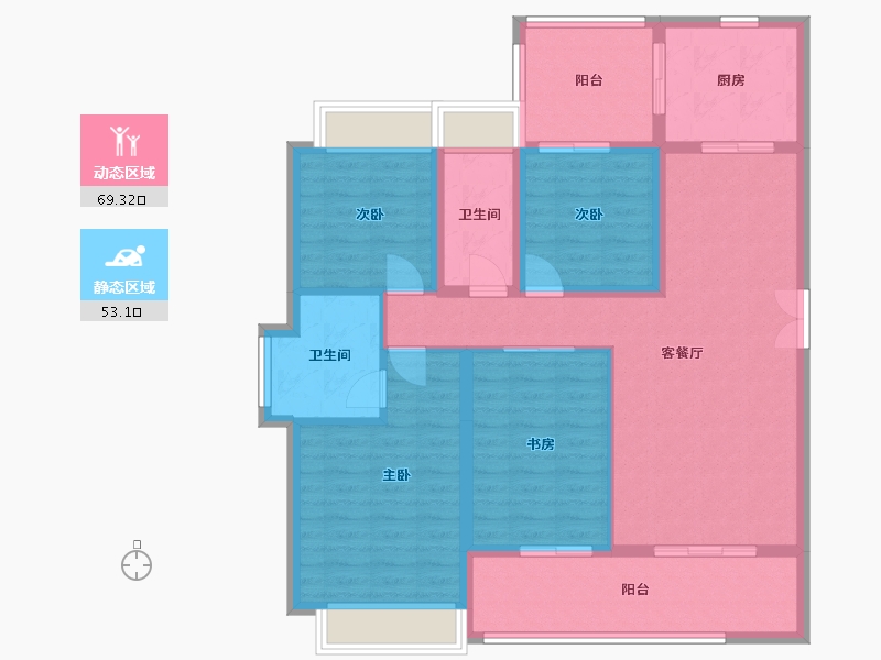 广东省-珠海市-凤凰公馆-125.00-户型库-动静分区