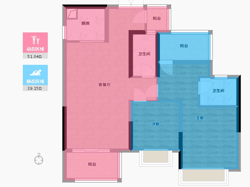 四川省-成都市-北辰南湖香麓-101.00-户型库-动静分区