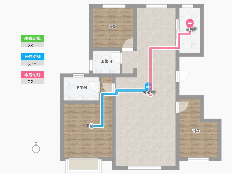 新疆维吾尔自治区-和田地区-华清学府-100.00-户型库-动静线