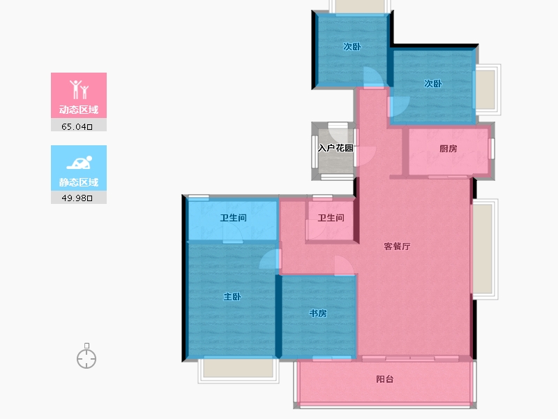 云南省-昆明市-安宁万达中央公园-121.00-户型库-动静分区