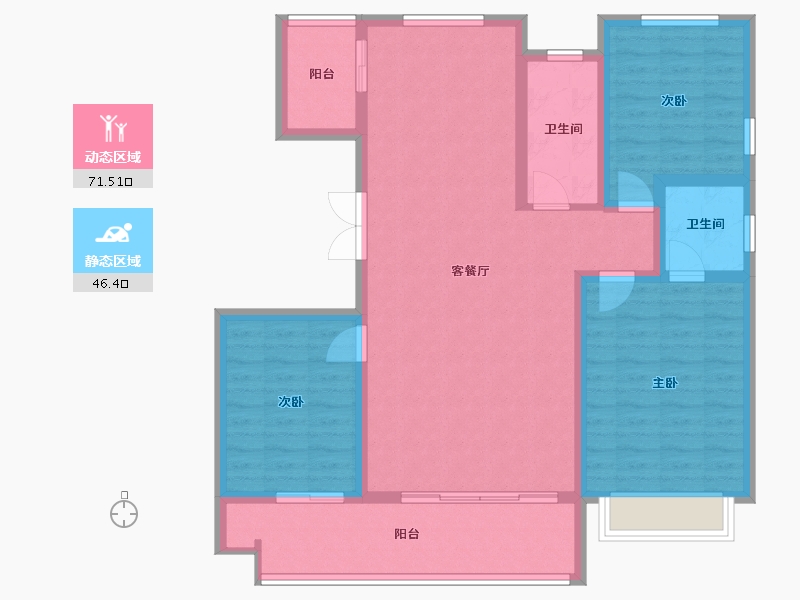 山东省-临沂市-正阳华府-110.00-户型库-动静分区