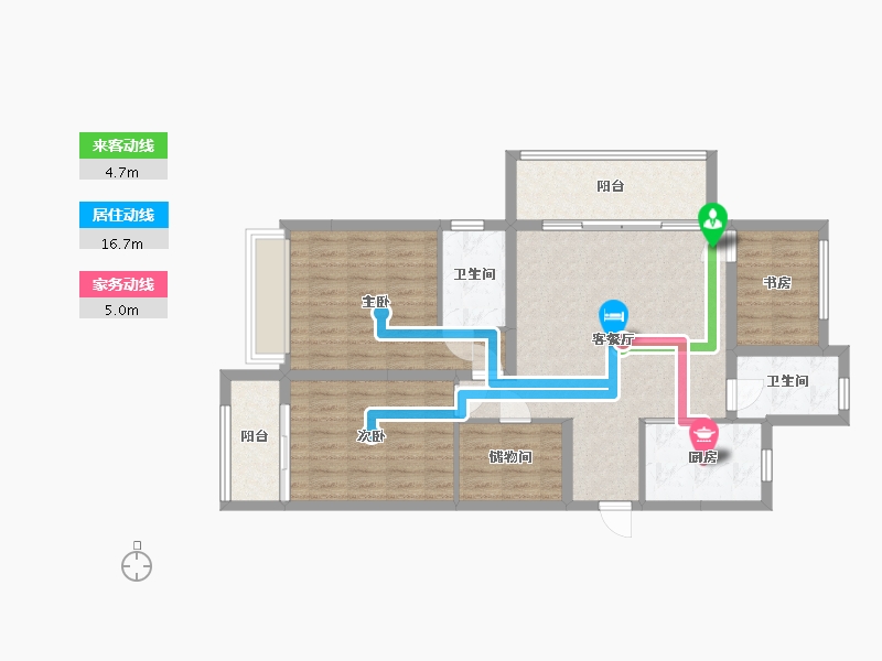 浙江省-嘉兴市-翡翠天宸 -70.00-户型库-动静线