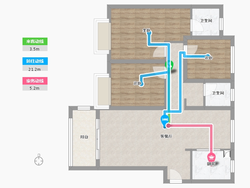 河南省-郑州市-金水湾-89.73-户型库-动静线