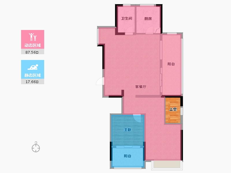 浙江省-台州市-金盘府-160.00-户型库-动静分区