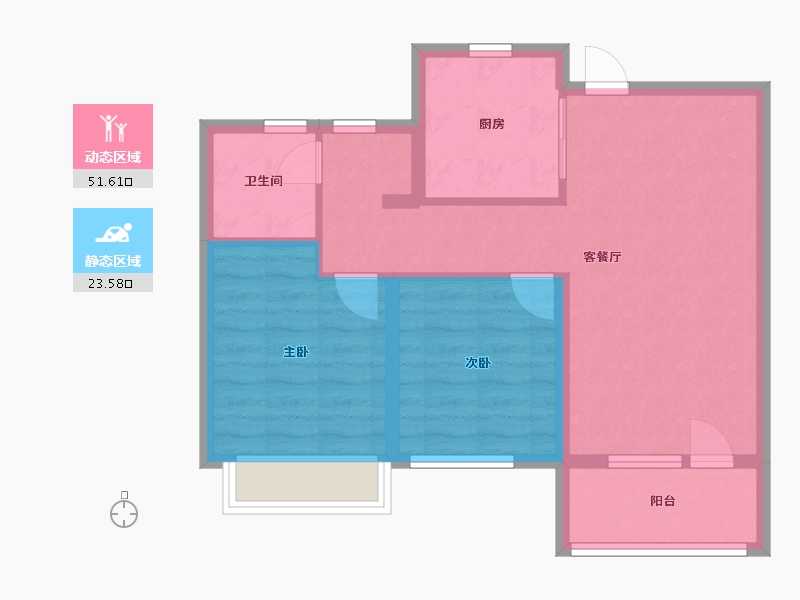 山东省-青岛市-花街小镇-67.00-户型库-动静分区