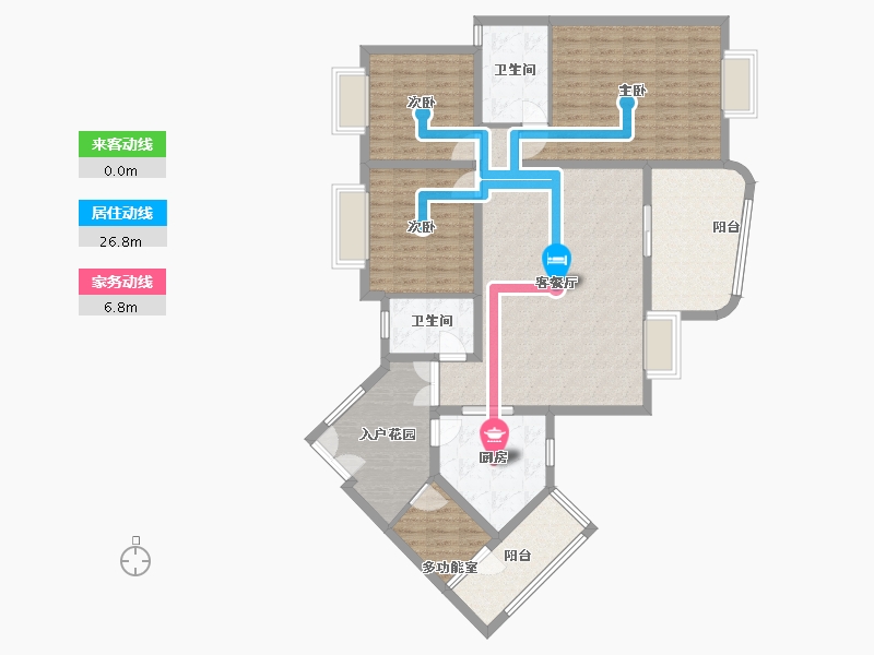 四川省-成都市-凯丽滨江花园-146.00-户型库-动静线