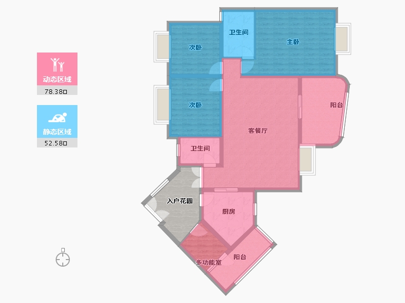 四川省-成都市-凯丽滨江花园-146.00-户型库-动静分区