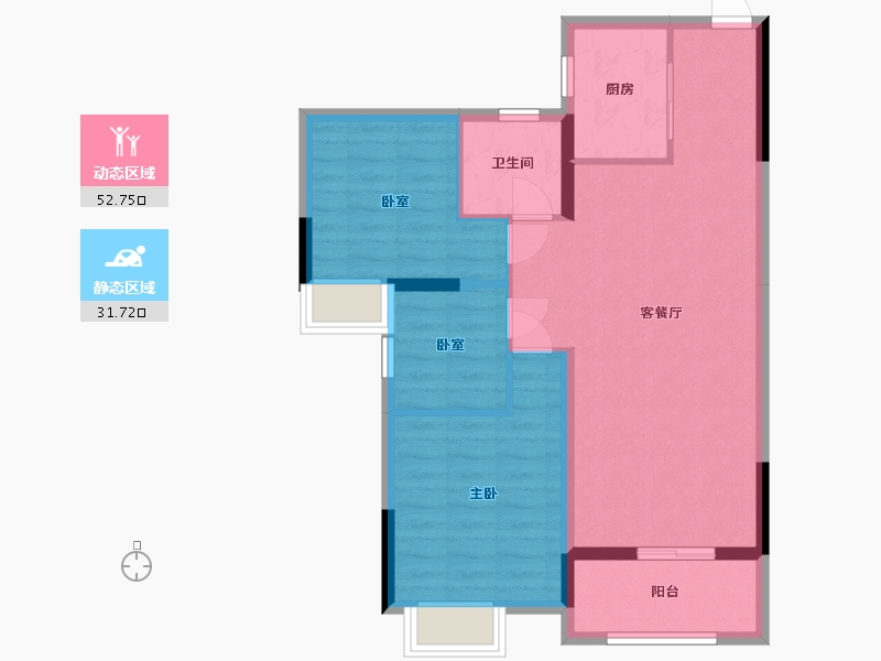 湖北省-武汉市-天汇龙城-81.26-户型库-动静分区