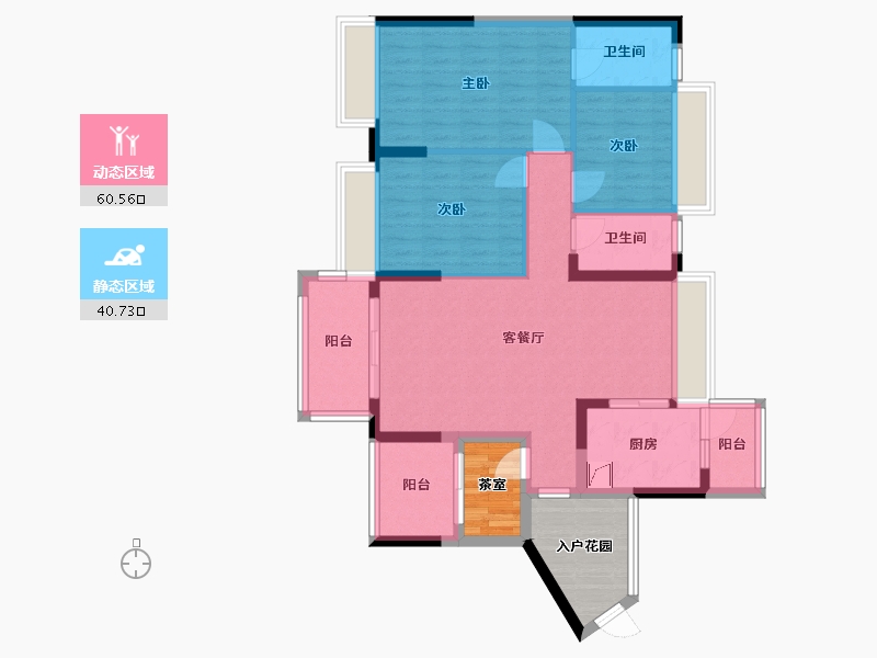 广东省-佛山市-鸿安花园-97.85-户型库-动静分区