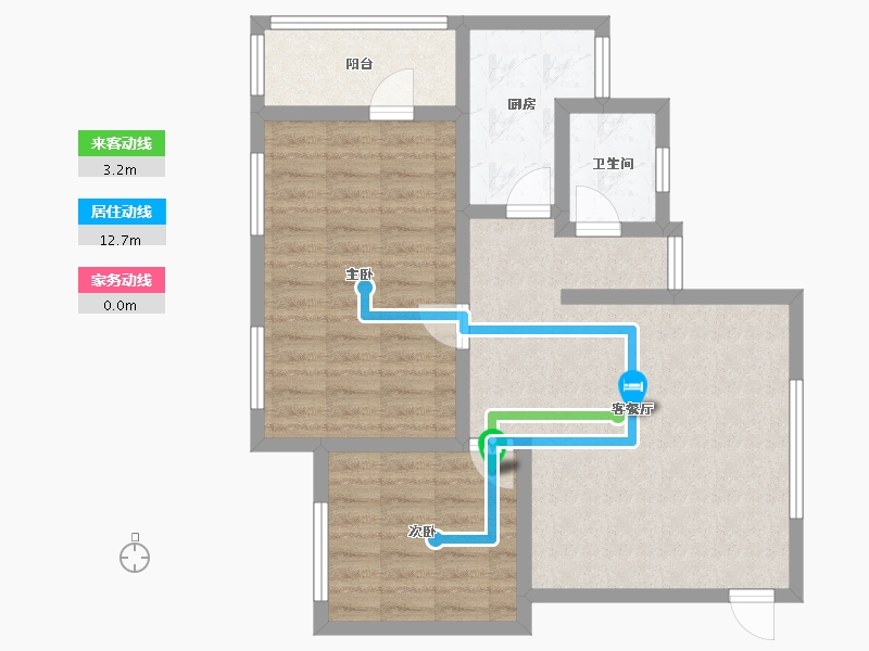 广西壮族自治区-柳州市-教师公寓-90.00-户型库-动静线