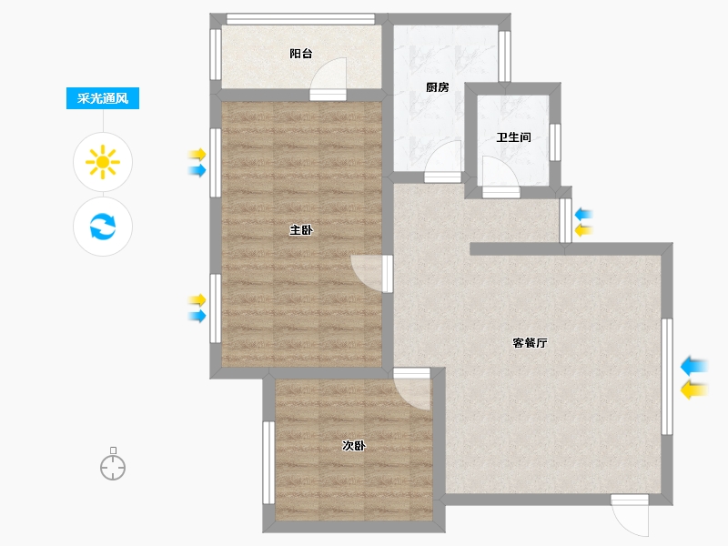 广西壮族自治区-柳州市-教师公寓-90.00-户型库-采光通风