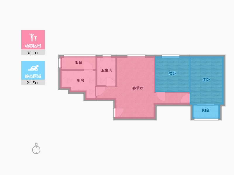 北京-北京市-三路居18号院-80.00-户型库-动静分区