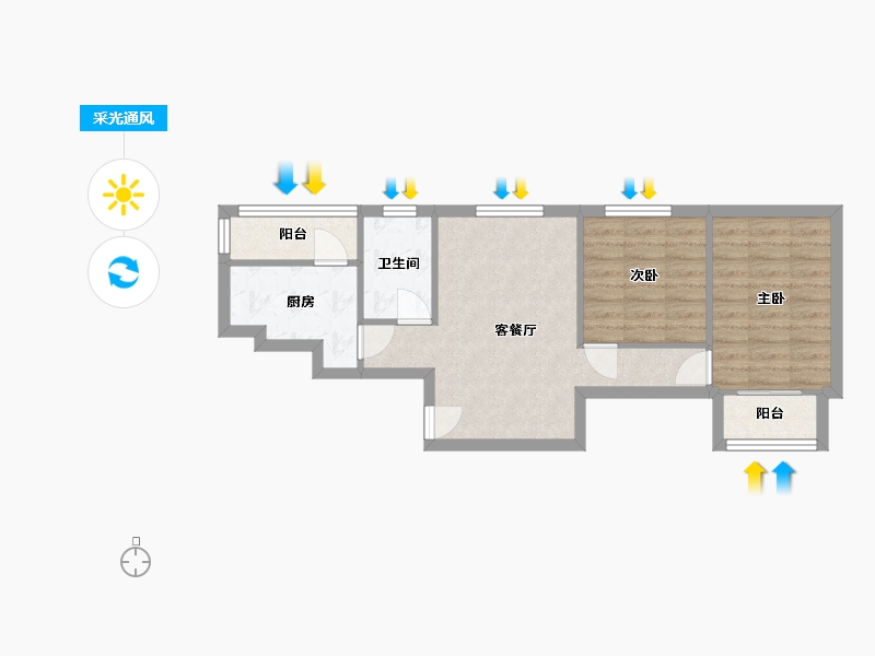 北京-北京市-三路居18号院-80.00-户型库-采光通风