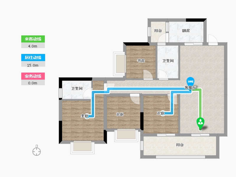 四川省-资阳市-华鼎江宸府-110.00-户型库-动静线