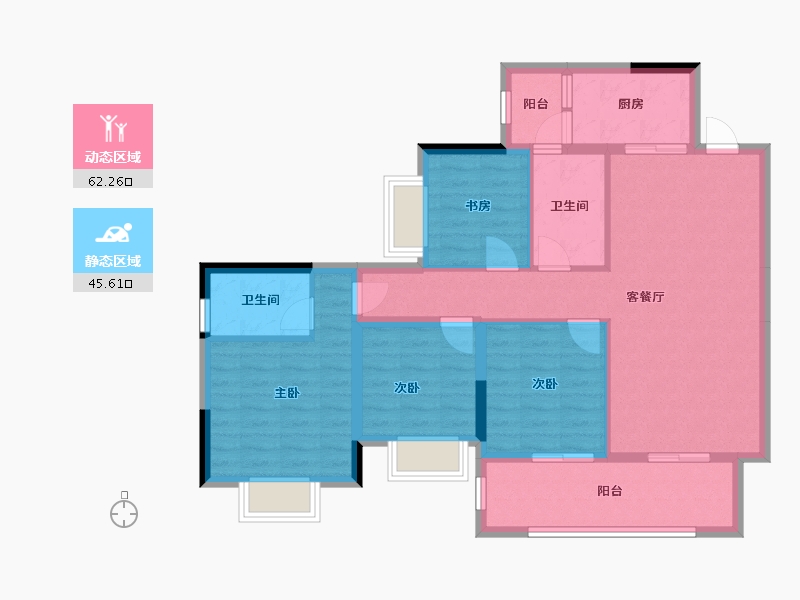 四川省-资阳市-华鼎江宸府-110.00-户型库-动静分区