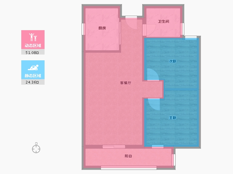 湖北省-武汉市-汉悦府·坤璟-90.00-户型库-动静分区