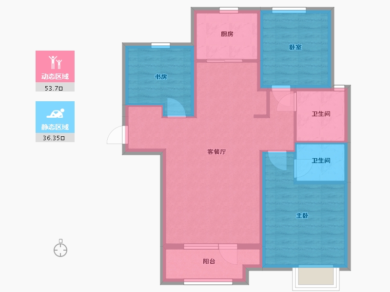 河北省-衡水市-桃城壹号-100.00-户型库-动静分区