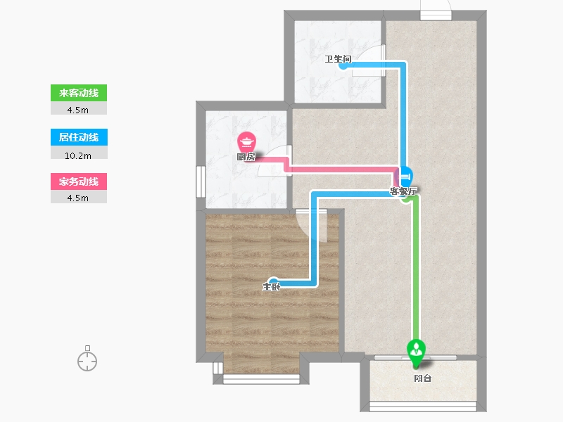 河北省-廊坊市-盛世家园-65.00-户型库-动静线