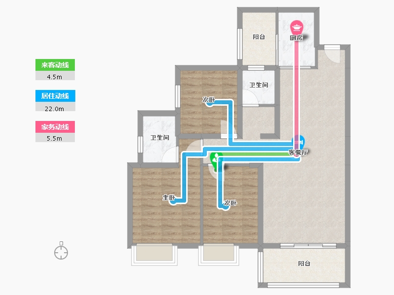 福建省-泉州市-津汇红树湾-84.00-户型库-动静线