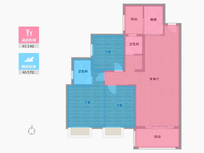 福建省-泉州市-津汇红树湾-84.00-户型库-动静分区