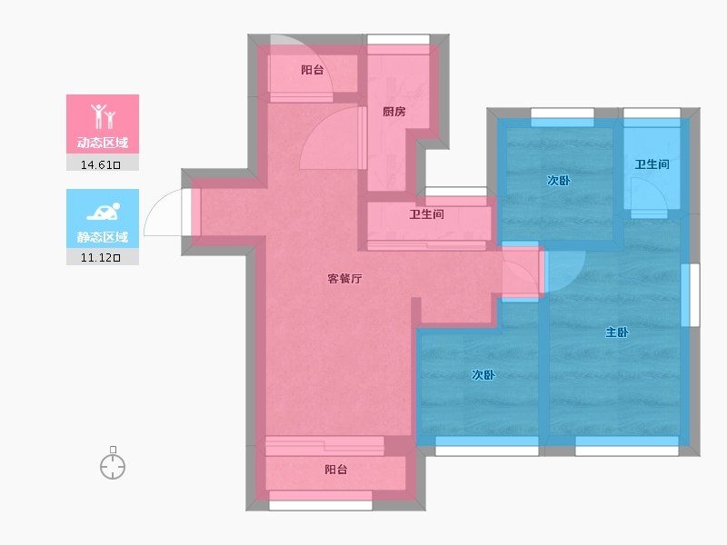 江苏省-苏州市-琴湖花园-116.00-户型库-动静分区